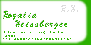 rozalia weissberger business card